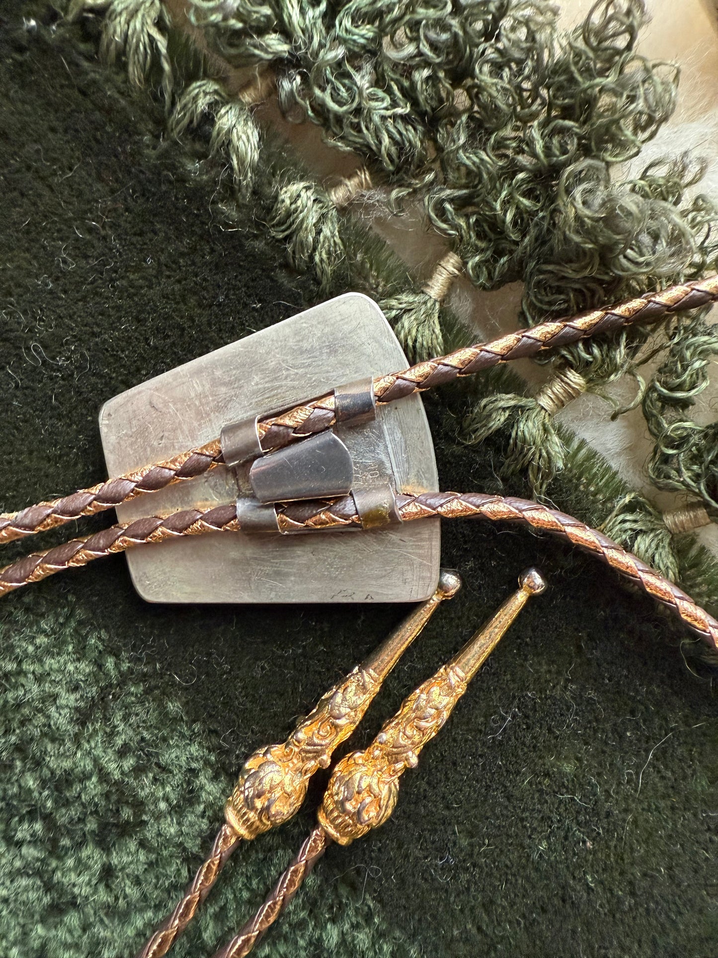 Lg Chrysocolla Malachite Bolo Tie