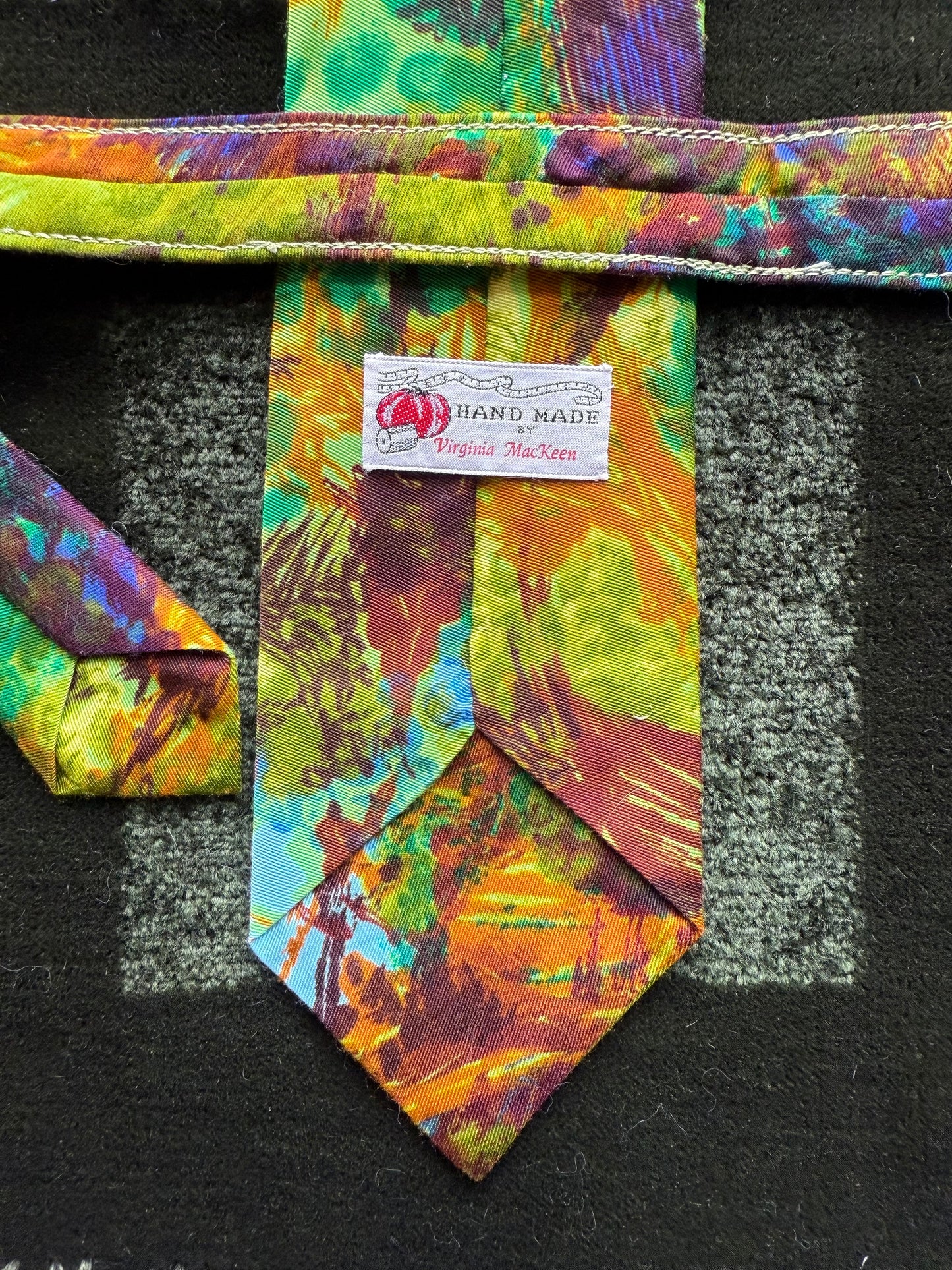 60s Day Trip Handmade Necktie + Pocket Square set