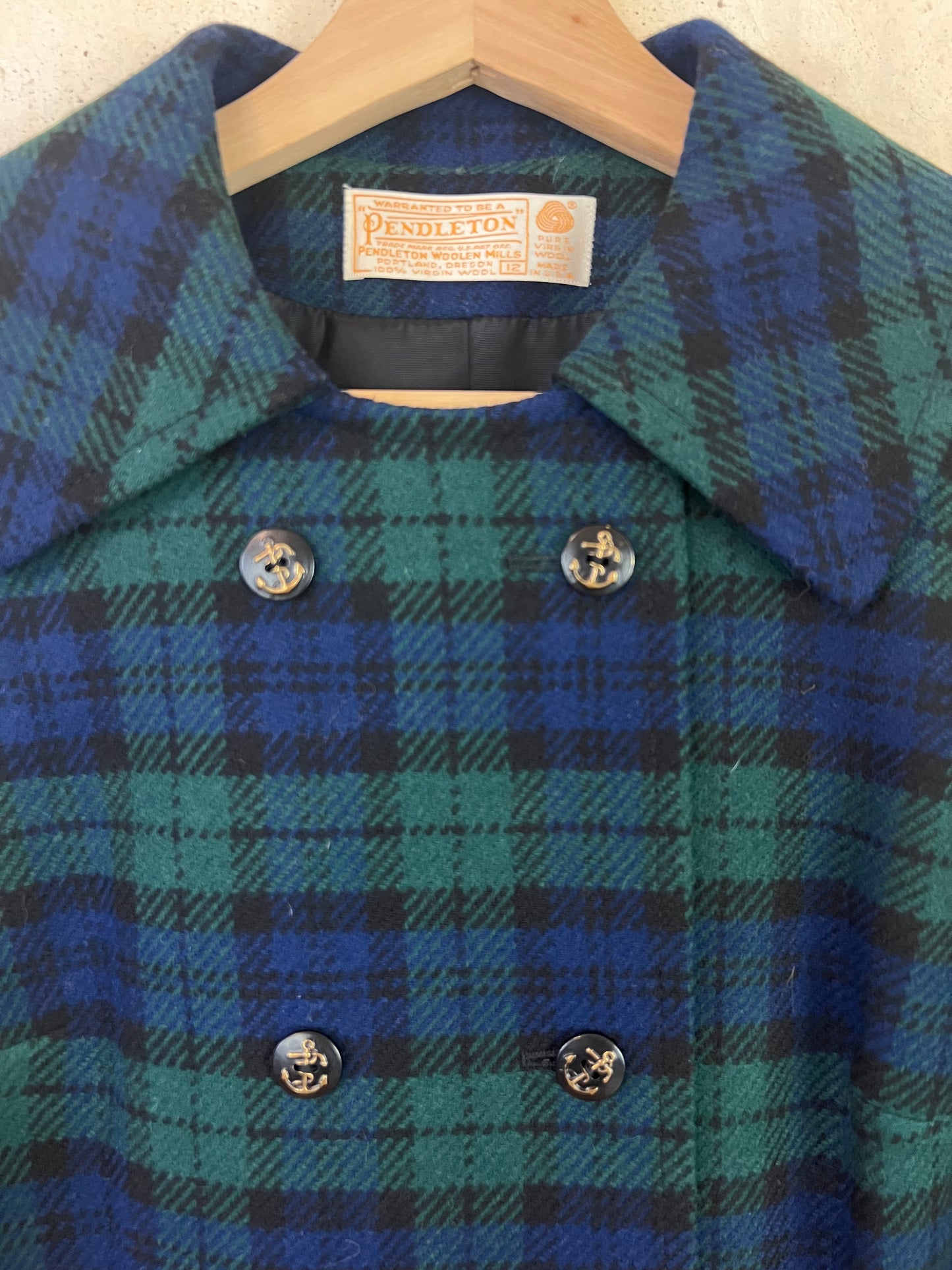 Pendleton 1960s Wool Plaid Travel Set