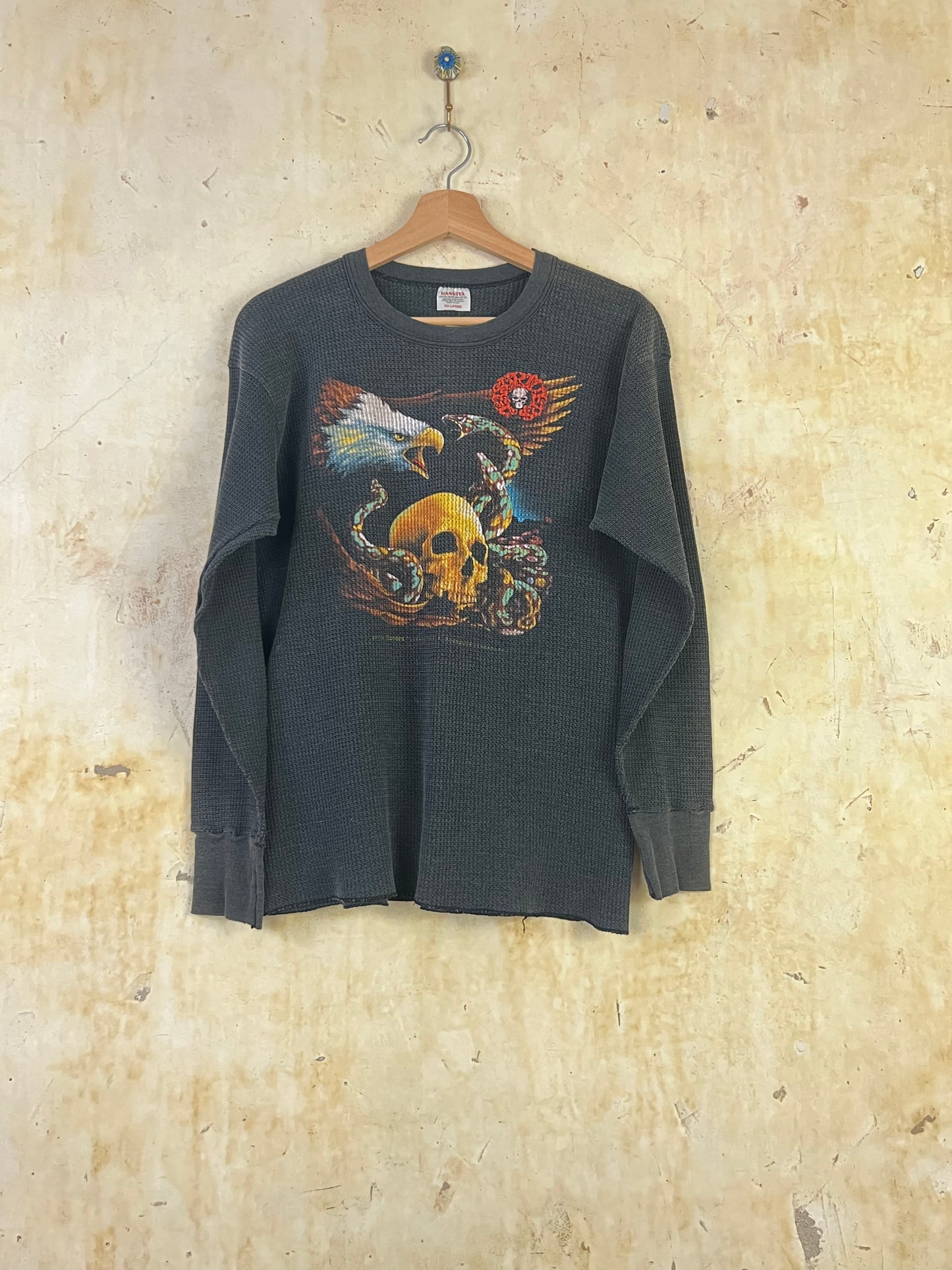 Harley Davidson 1987 3D Waffle Knit Thermal, L/40