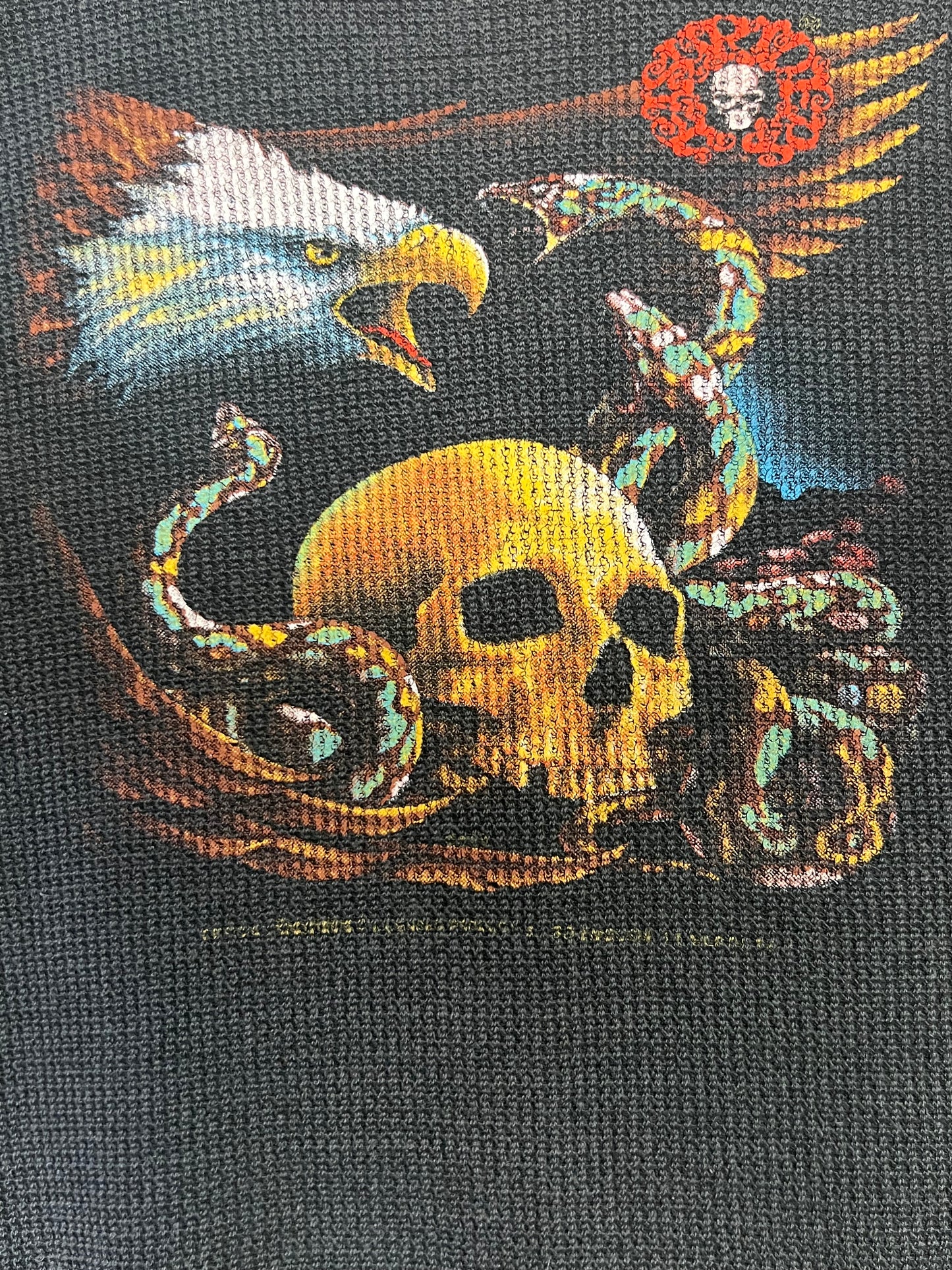 Harley Davidson 1987 3D Waffle Knit Thermal, L/40