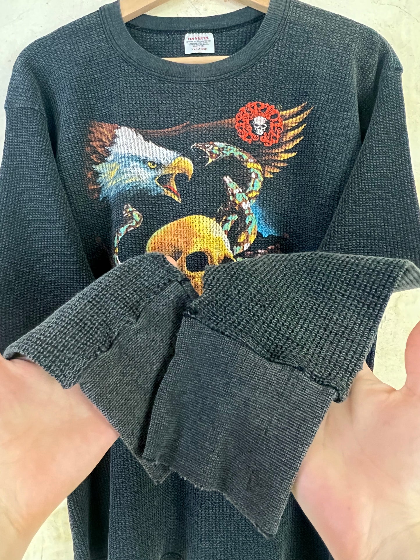 Harley Davidson 1987 3D Waffle Knit Thermal, L/40
