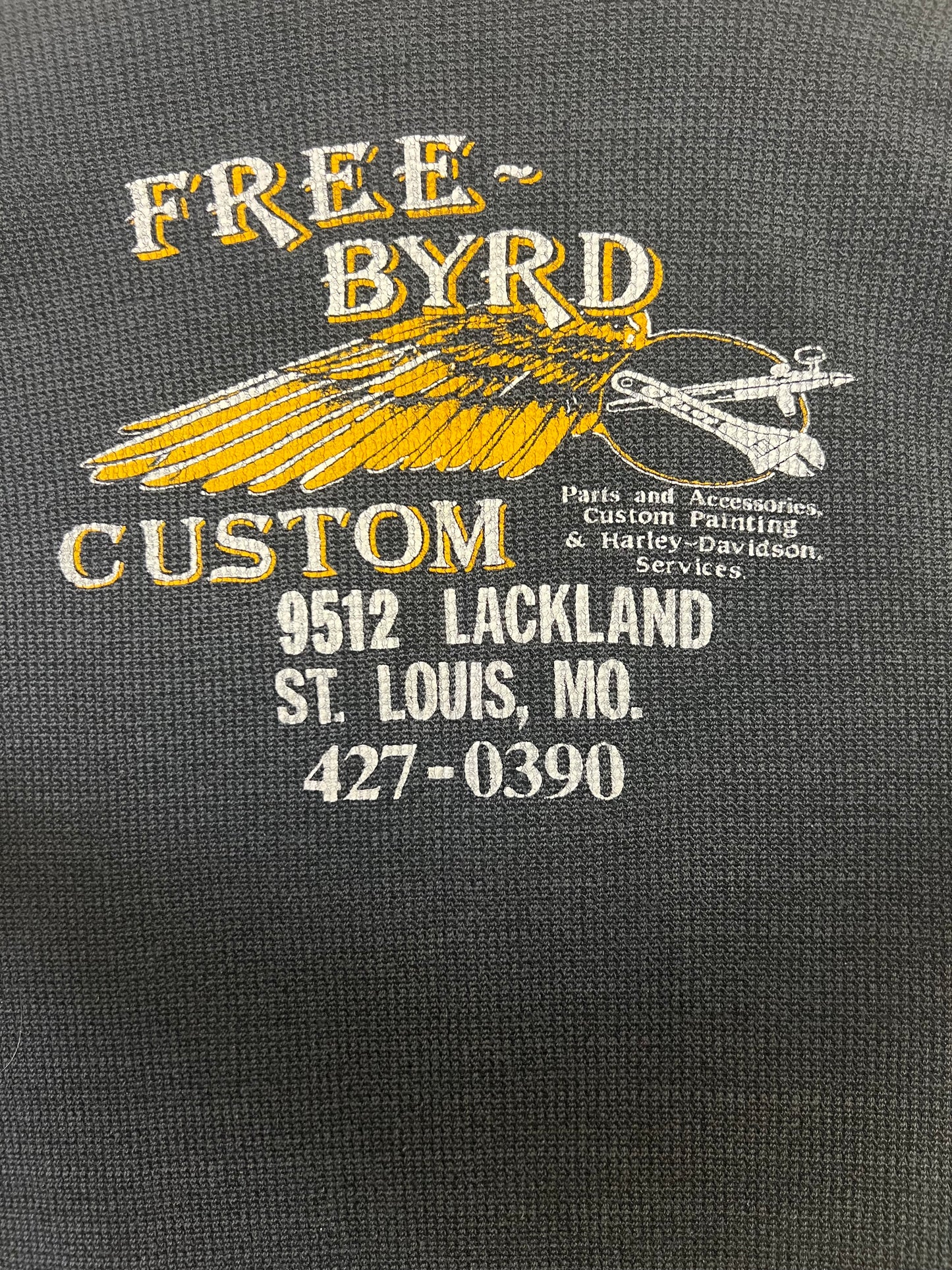 Harley Davidson 1987 3D Waffle Knit Thermal, L/40