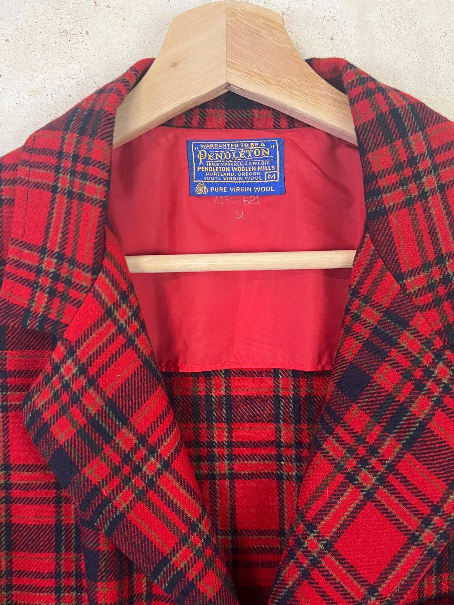 Pendleton Red Plaid Shirt Jacket