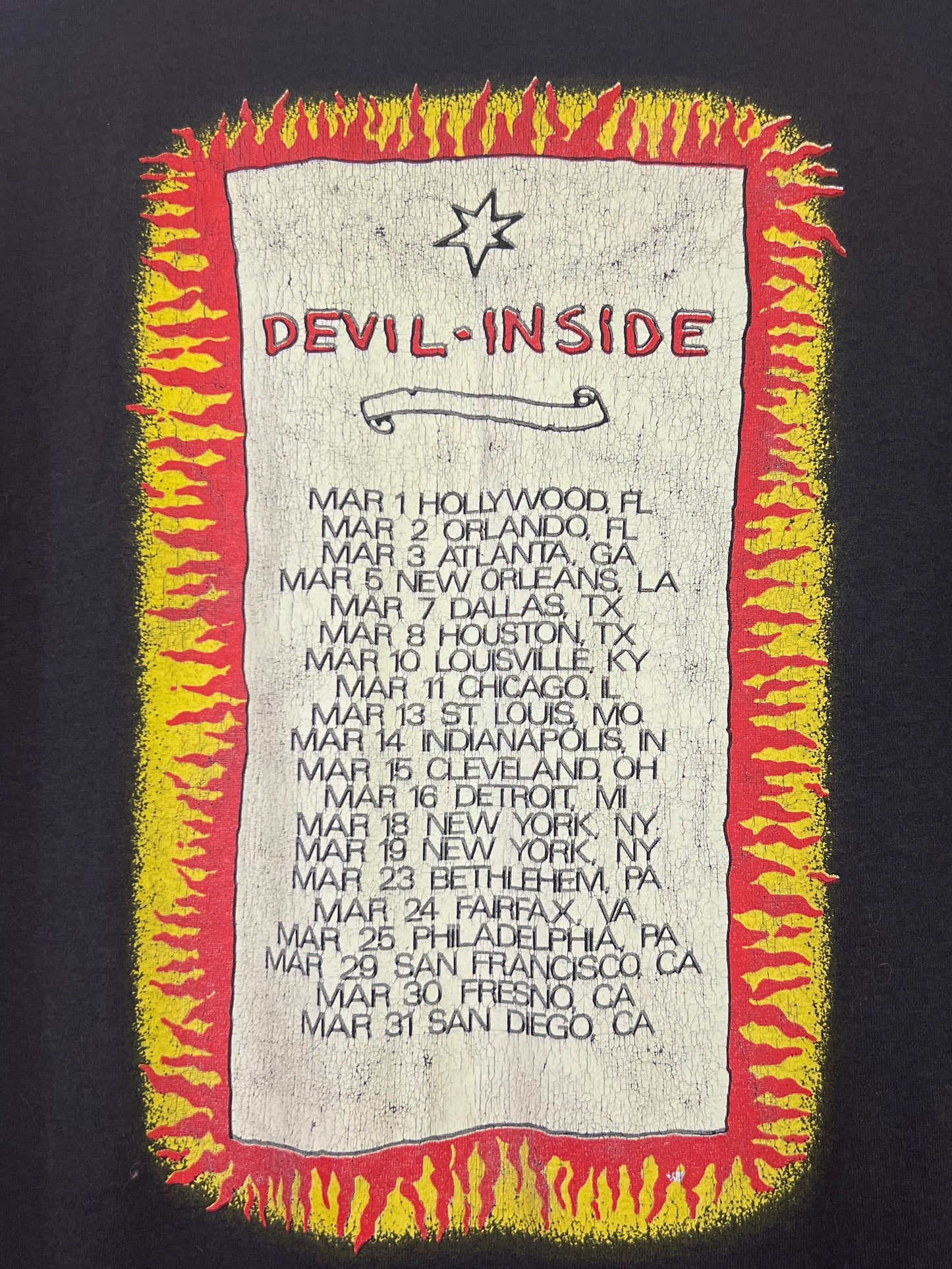 1988 INXS Diablo Devil Inside Tour T-shirt