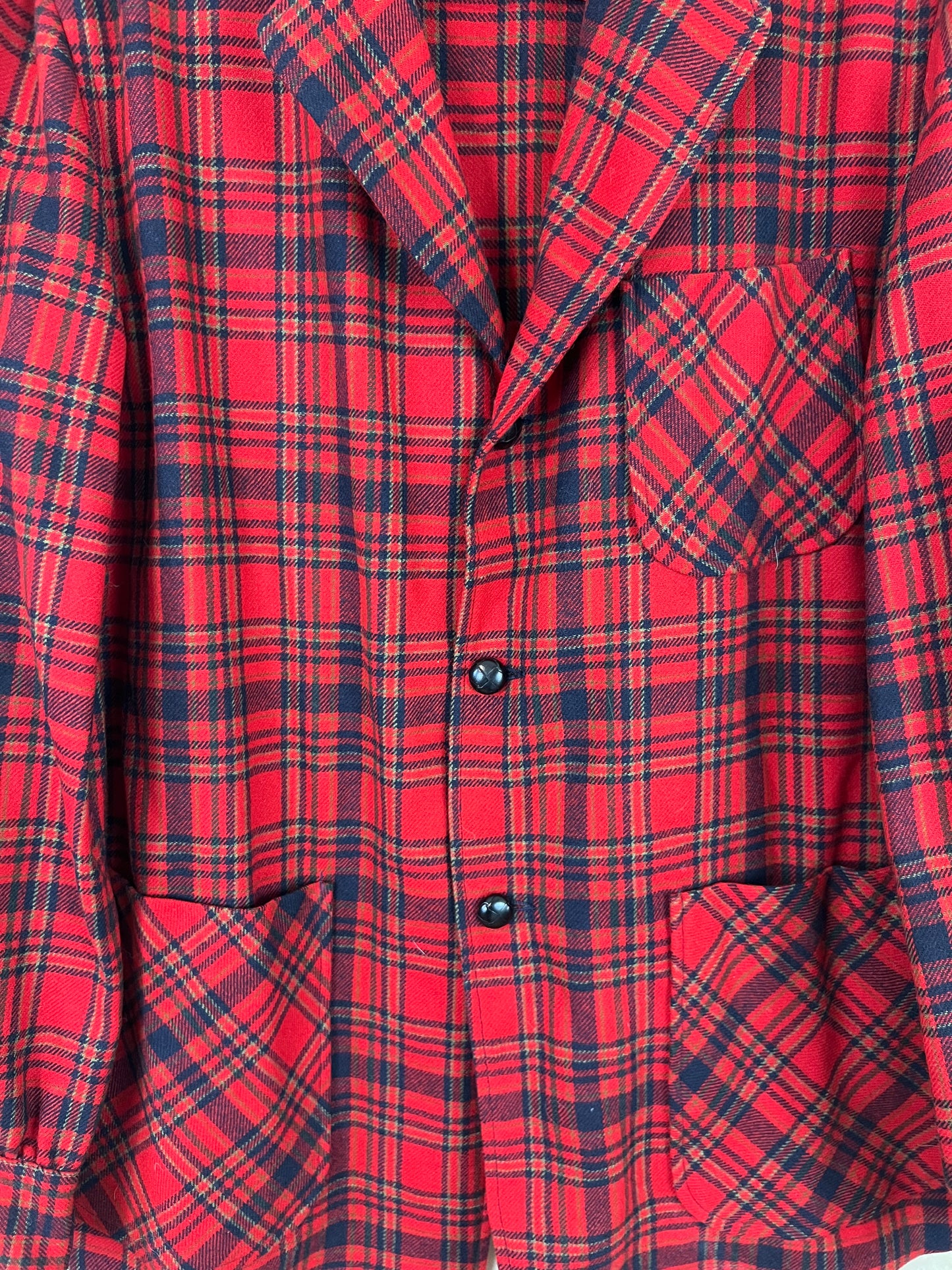 Pendleton Red Plaid Shirt Jacket