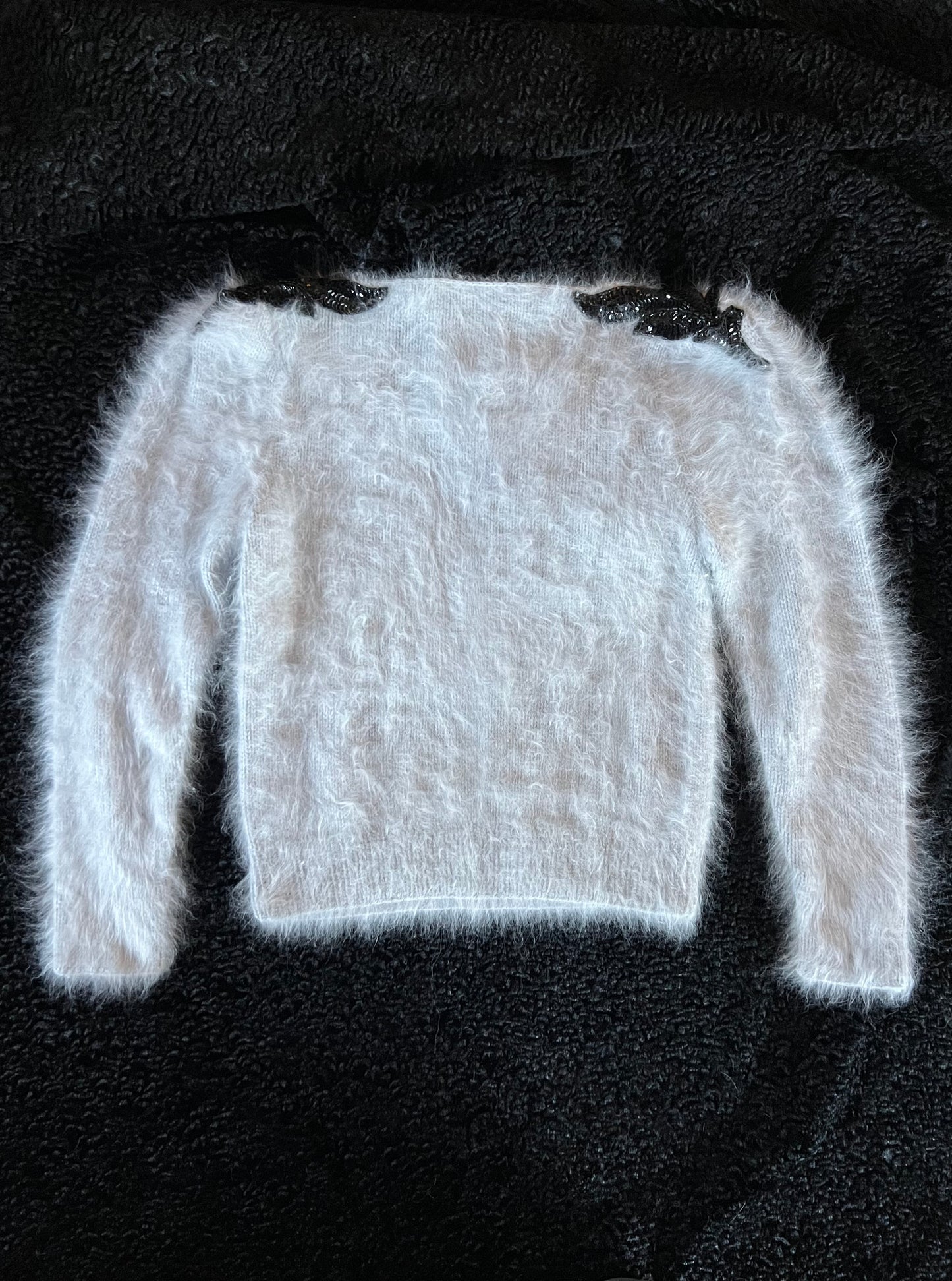 Gucci 70s Bead and Sequin Angora Mohair Sweater