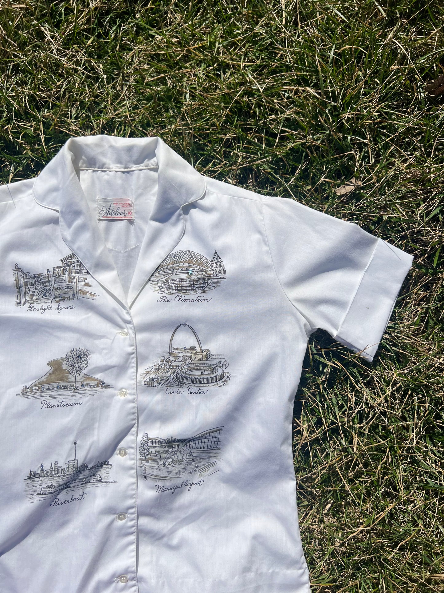 1960s Adelaar STL Landmark Short Sleeve Button Up