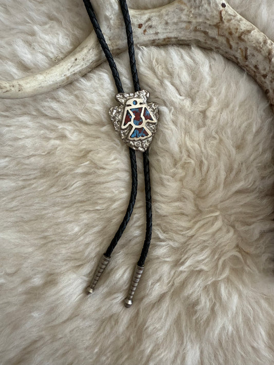 Arrow Head + Chip Stone Eagle Bolo Tie