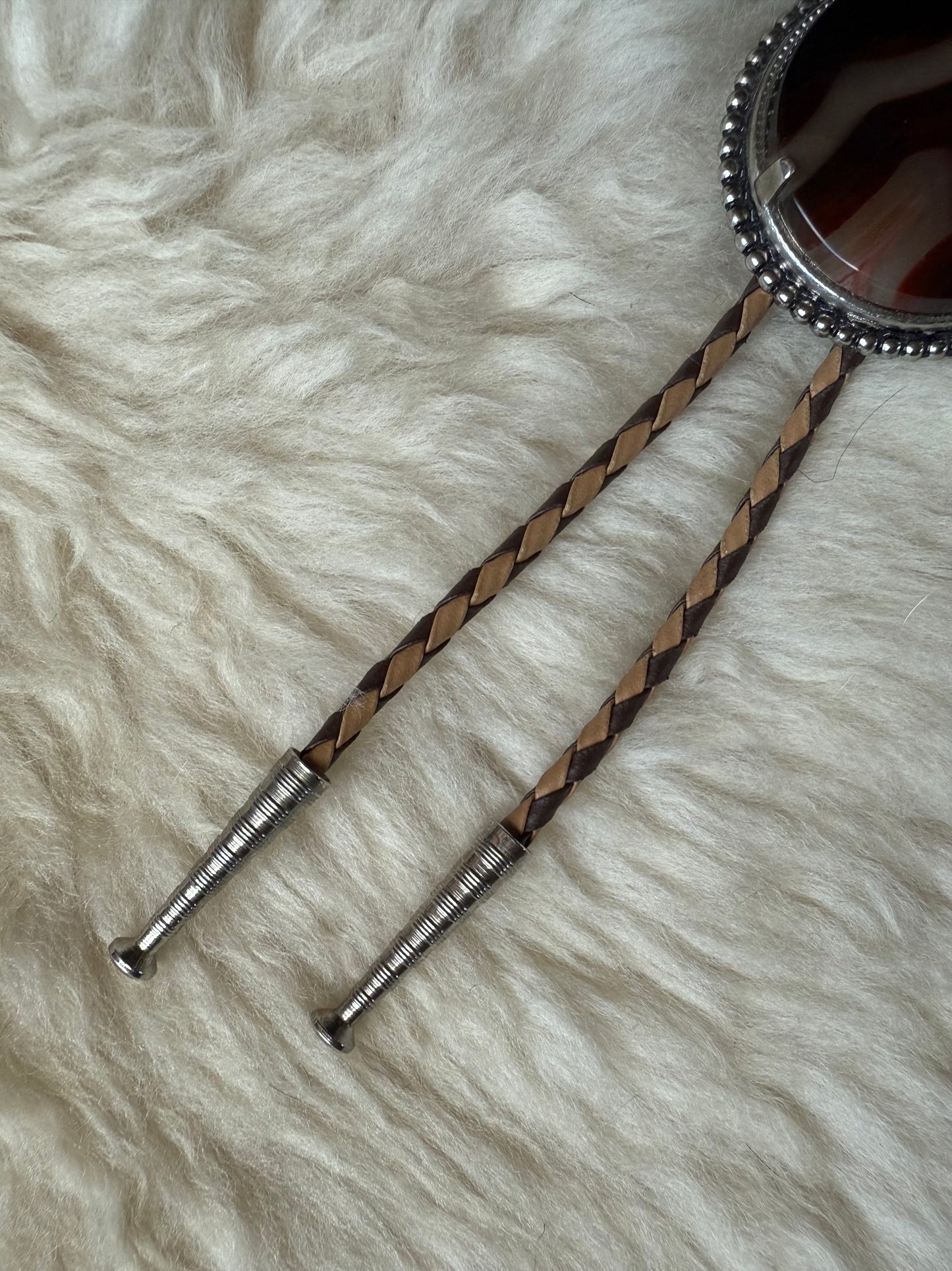 Agate Slice Cabochon Bolo Tie