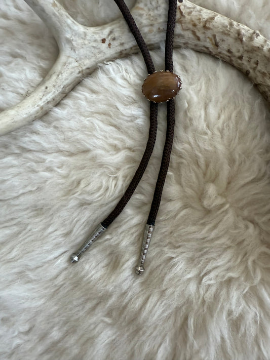 Caramel Agate Bolo Tie