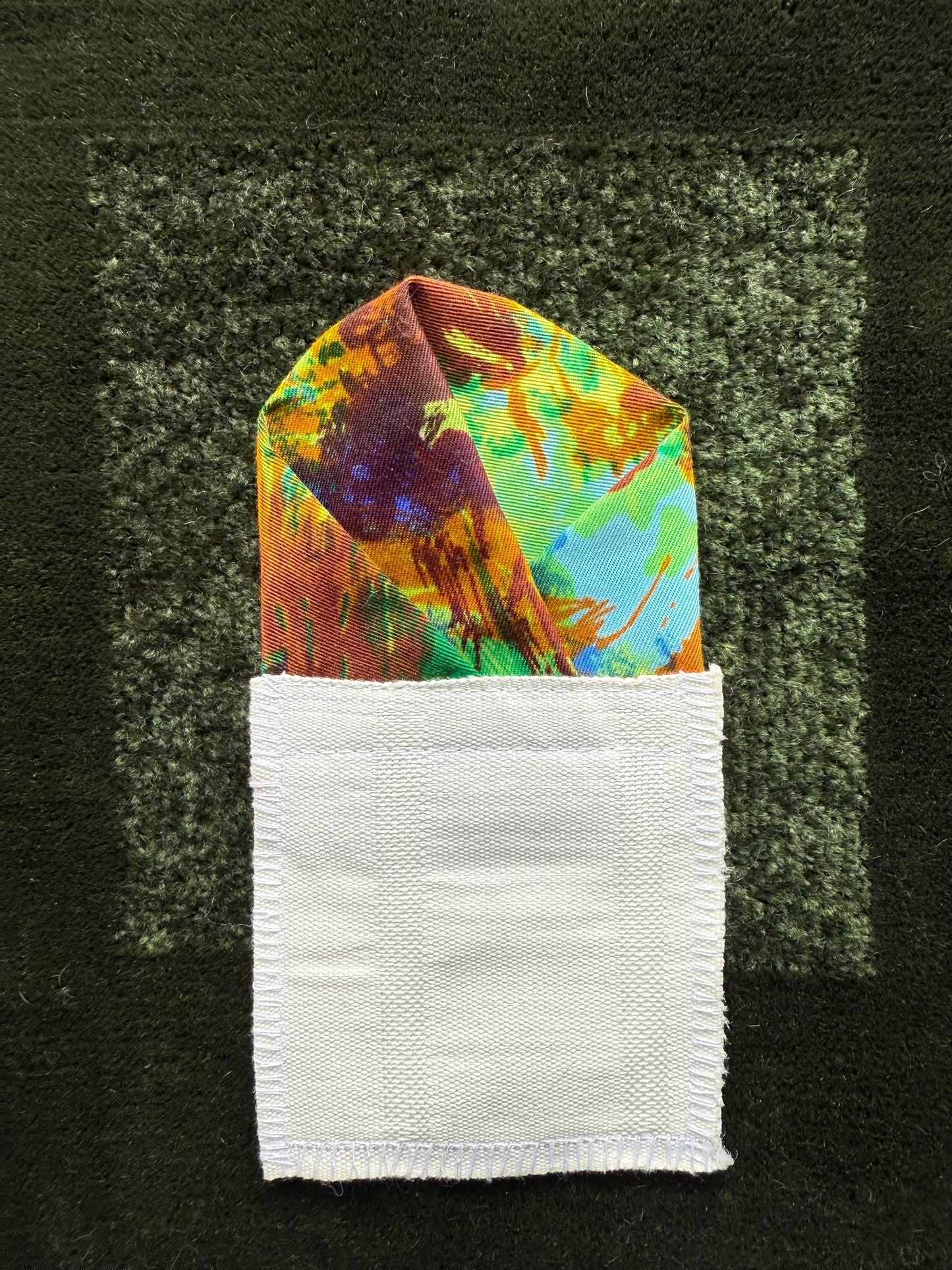 60s Day Trip Handmade Necktie + Pocket Square set