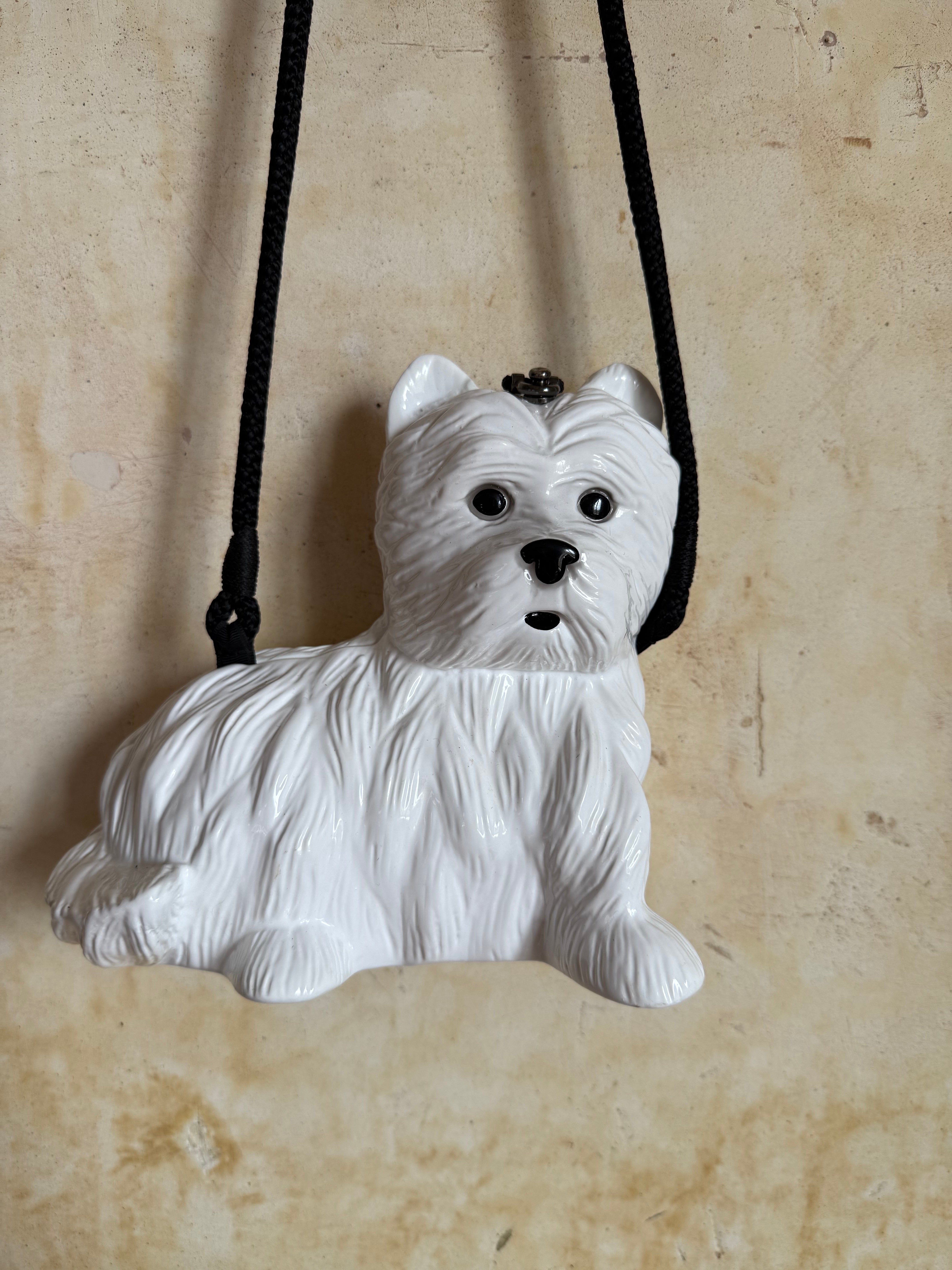 Timmy Woods of Beverly Hills “Westie” Bag – Black Rabbit Vintage