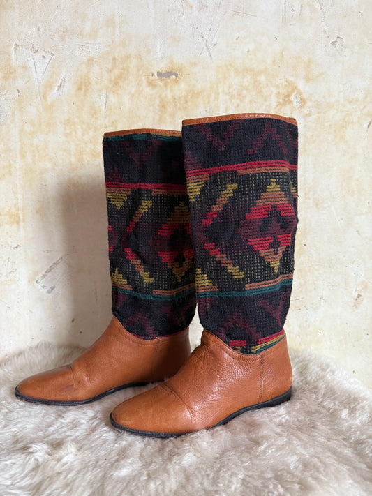 1980s Unisa Southwest Boots, Sz 6