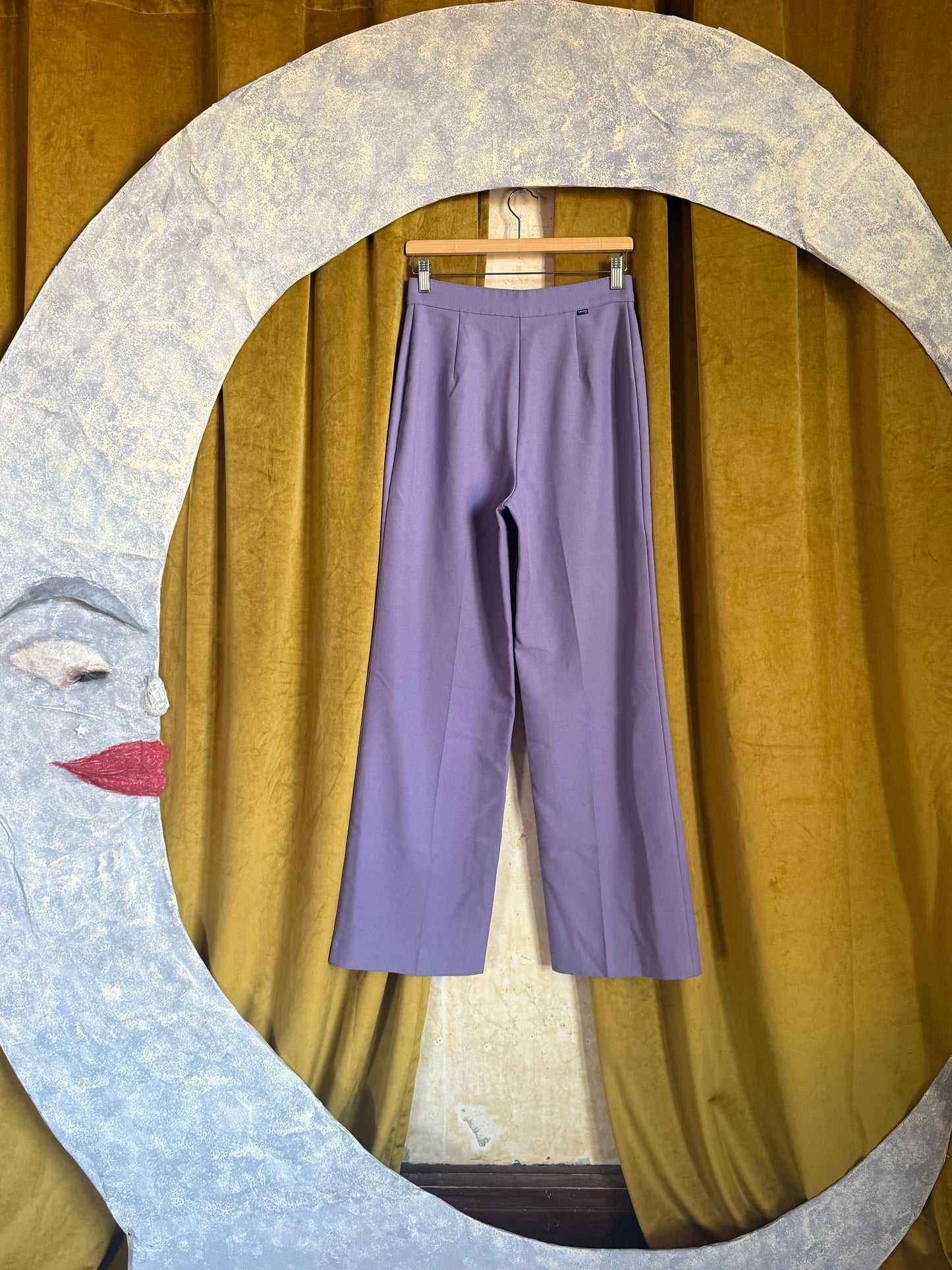 Levi's 70s Lilac Wide Leg Dacron Trousers