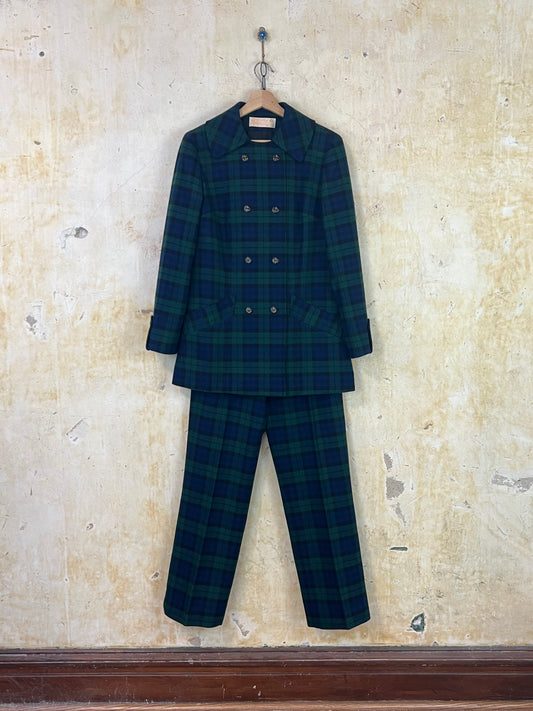 Pendleton 1960s Wool Plaid Travel Set