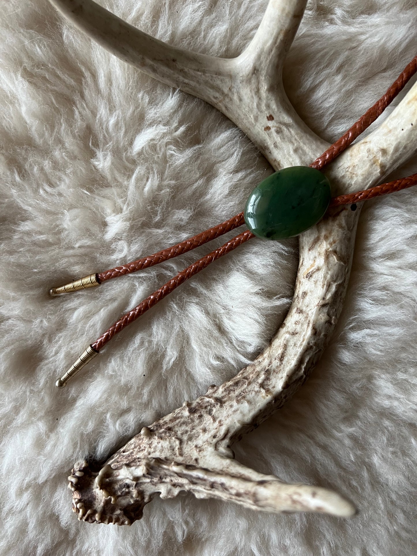 Green Agate Bolo Tie