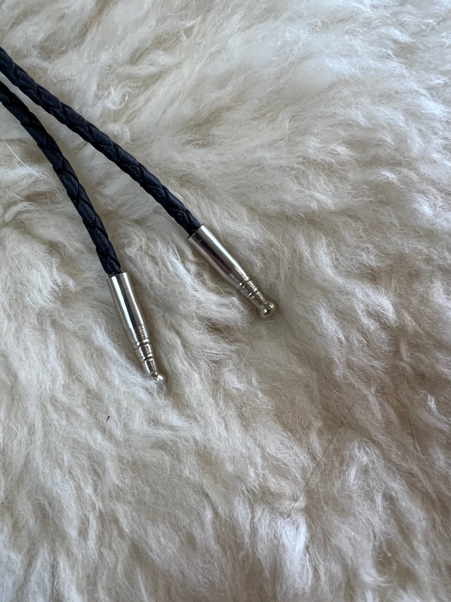 Genuine Orthoceras Fossil Bolo Tie