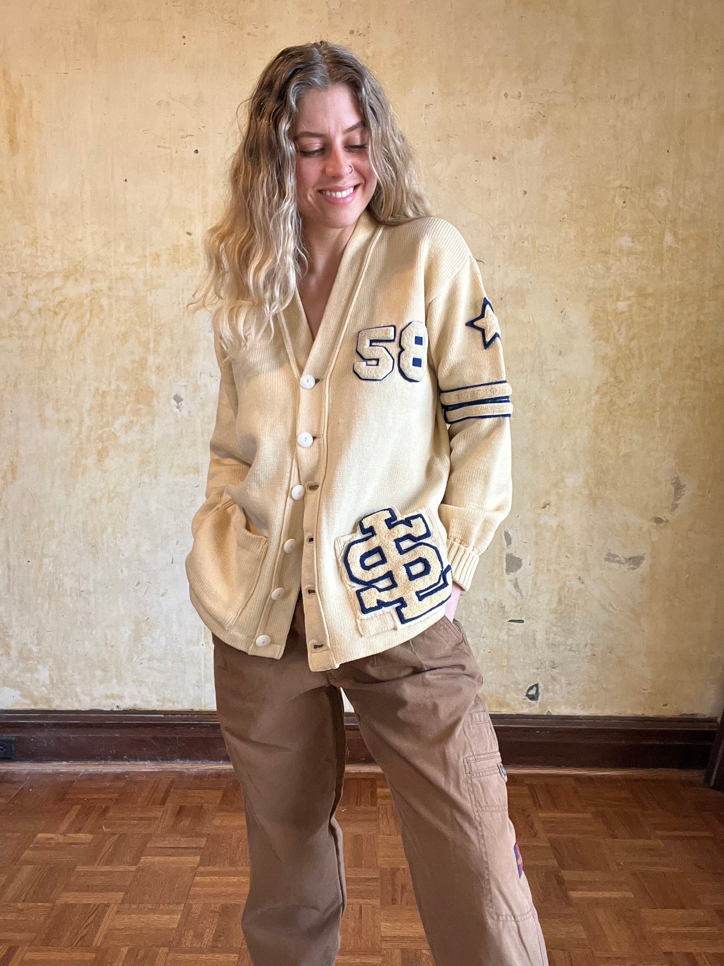 1958 STL Lanza Wool Letterman Sweater, M/L/40