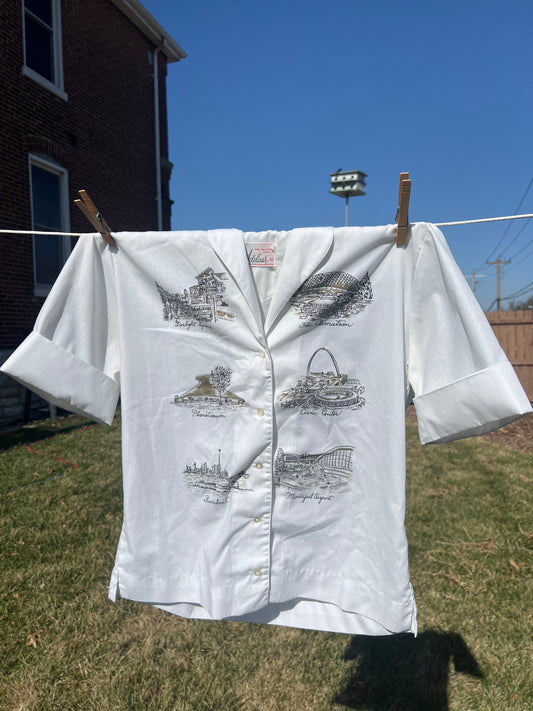 1960s Adelaar STL Landmark Short Sleeve Button Up