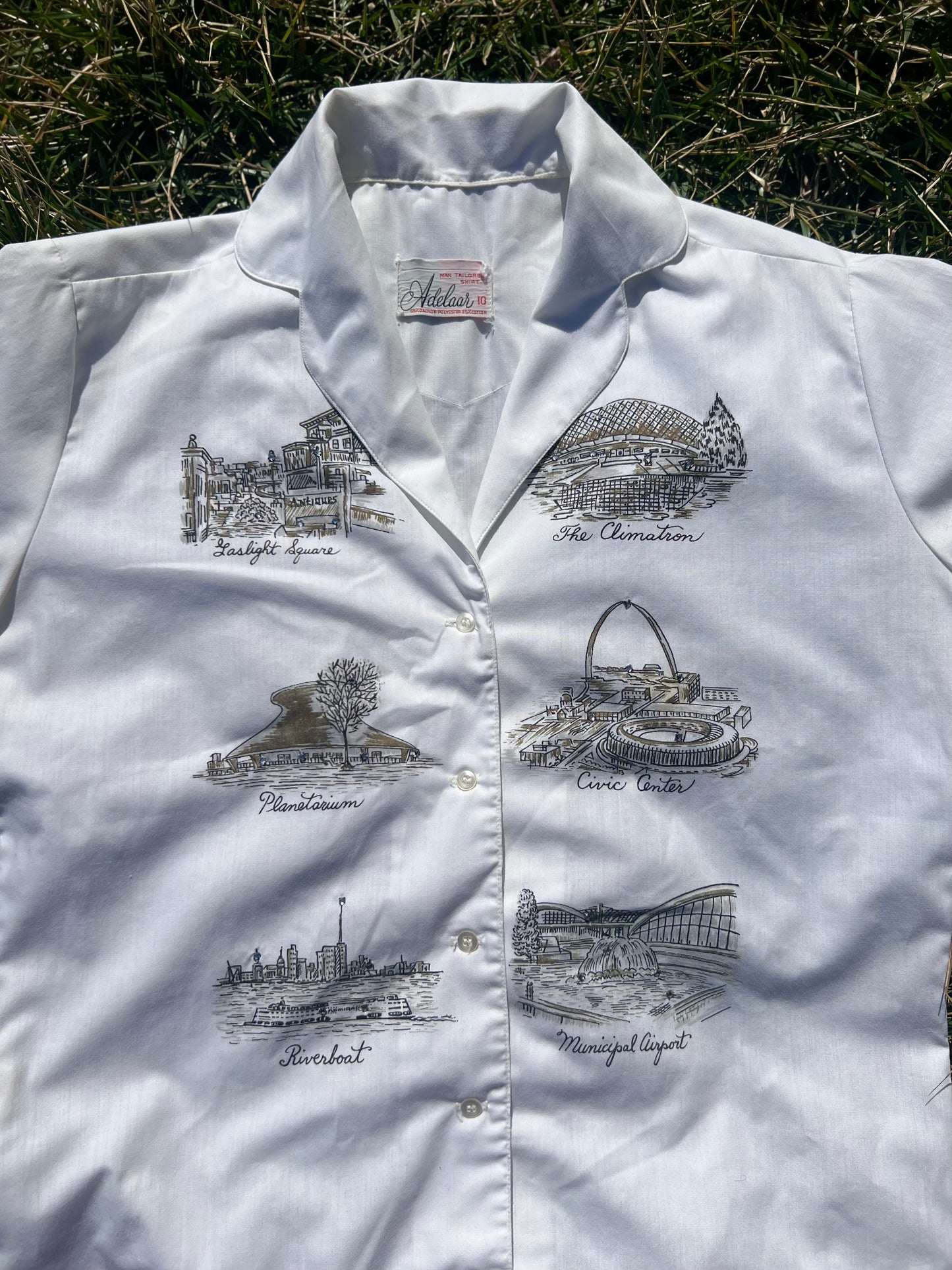 1960s Adelaar STL Landmark Short Sleeve Button Up
